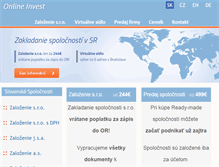 Tablet Screenshot of onlineinvest.sk